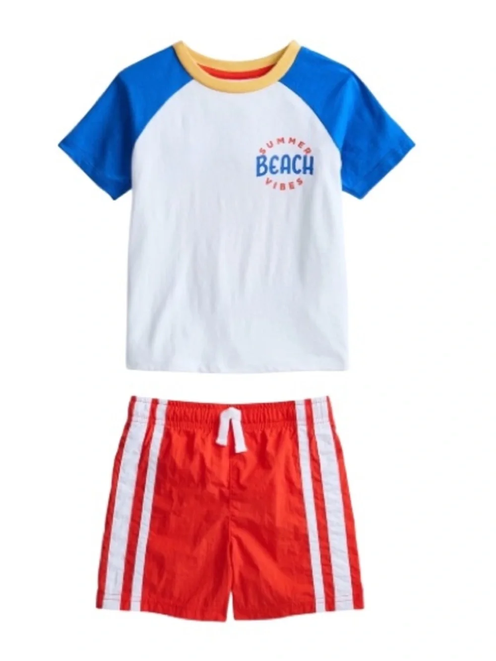 Boys 5T Raglan Beach Vibes Short Set